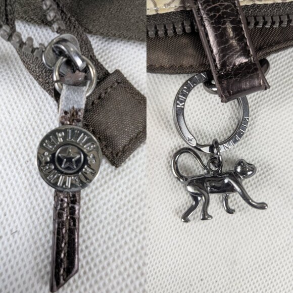 Kipling Large Shoulder Crossbody Bag Brown - Authentic - Made in China - Picture 10 of 16